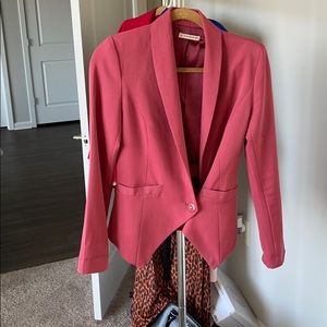 Pink Tuxedo Cut Blazer